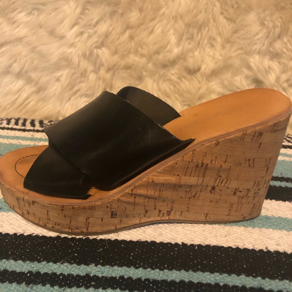 Madden Girl Cork and Leather wedges